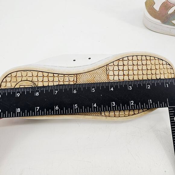 DC Court Graffik White Iridescent Rainbow Logo Skate Sneaker Shoe Women's Size 9 - Picture 7 of 10